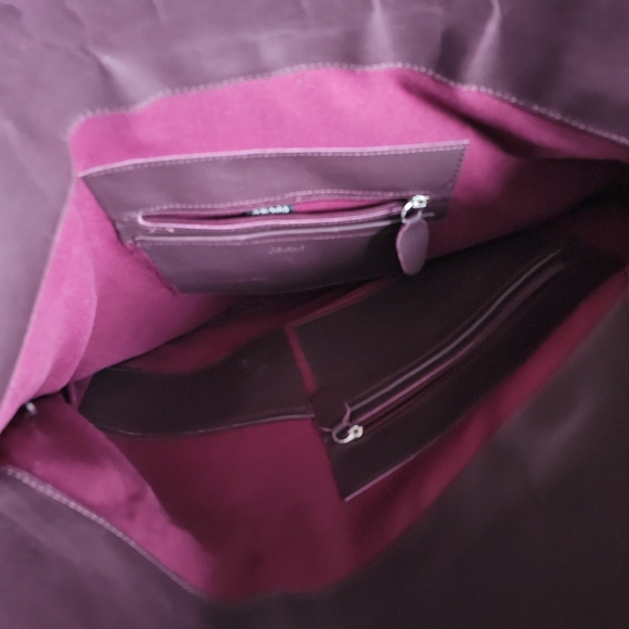 Genuine Leather Burgundy High Quality Tote Asymmetrical Large Bag by AAKASHA - Picture 8 of 14